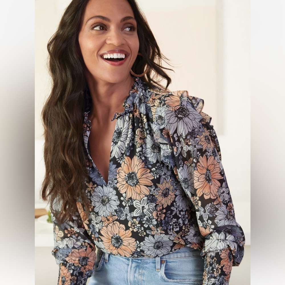 Evereve BB Dakota Floral Me Not Top Size M